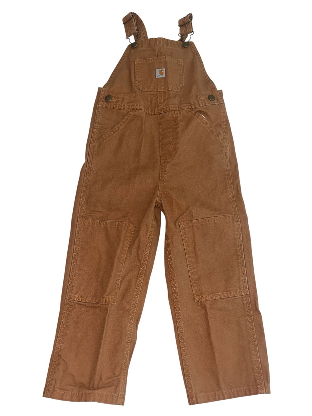Carhartt Brown Duck Canvas Bib Overalls 4T